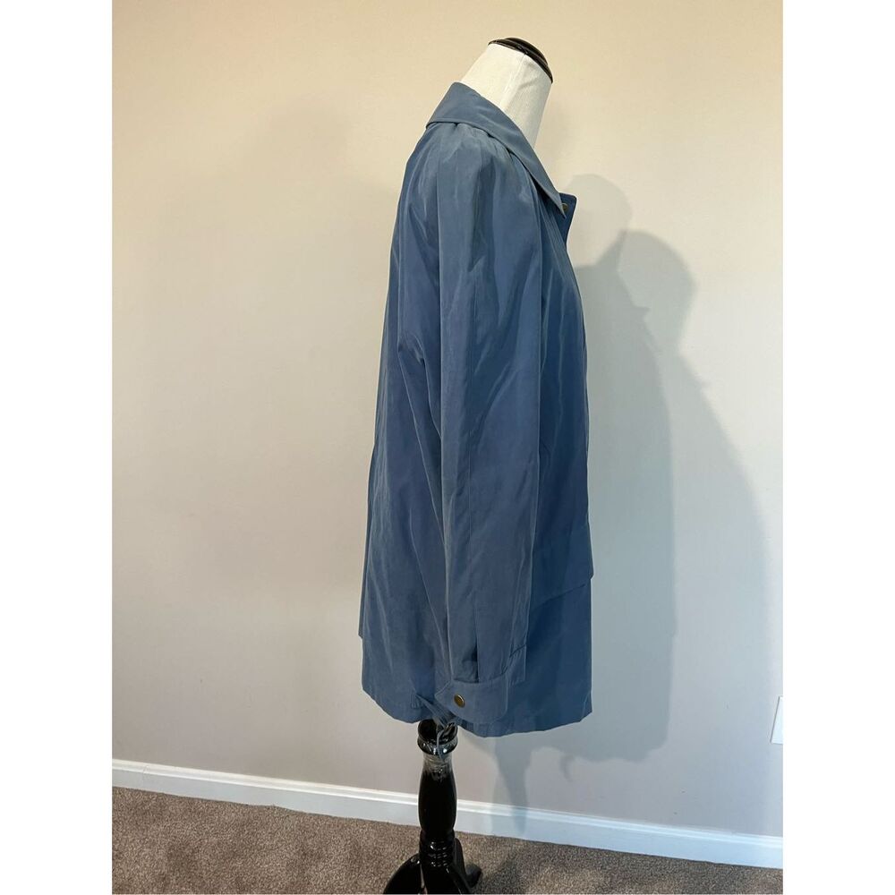 Burberrys’ women coat blue oversize full zip pockets size M - Picture 8 of 13